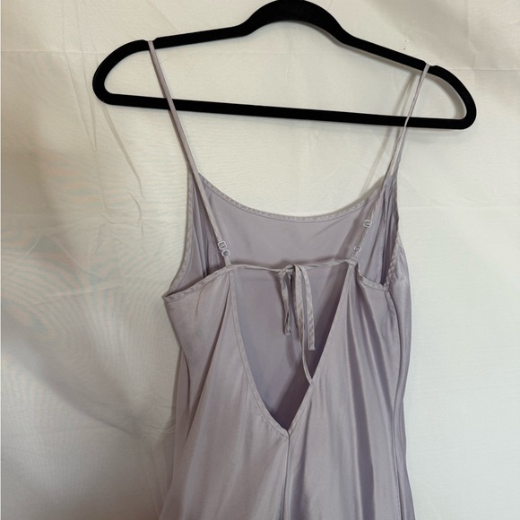 Victoria Secret 100% Silk y2k purple pink Ruffle Slip Dress w/ side slit - Picture 2 of 6